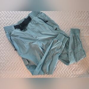 True Religion Light Blue Cargo Jogger Windbreaker Pants